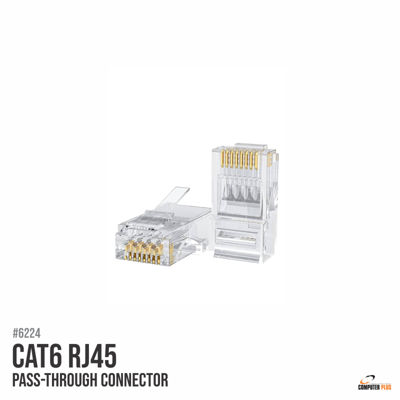 Cat6 RJ45 Pass-Through Connector
