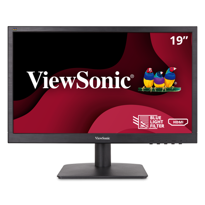 ViewSonic VA1903H 19" Monitor 768p WXGA Desktop Display for Office Work & Dual Screen