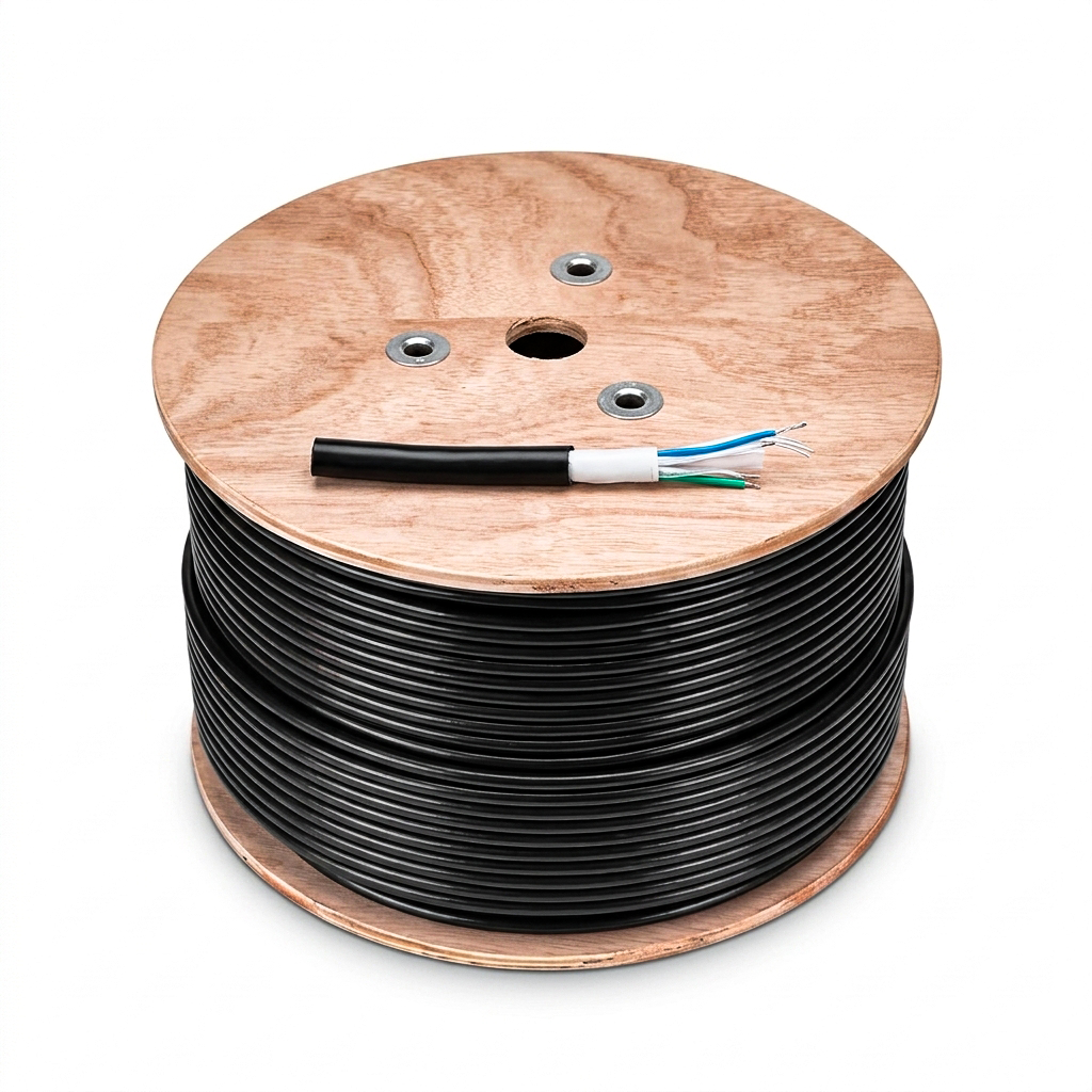 CAT6 305M Outdoor UTP Cable 23AWG PE+PVC Double Jacket – Black (AIXTON)