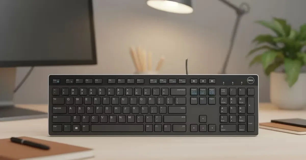 Dell KB216 USB Wired Keyboard – Full Size, Quiet Typing, Spill-Resistant, Plug & Play Keyboard for Office & Home Use