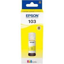 EPSON 103 Yellow EcoTank Ink Bottle – 65ml, Genuine Ink, Approx. 7,500 Pages