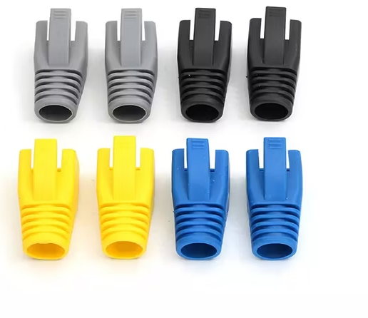 RJ45 CAT6 Protective Boot Cover – Strain Relief Connector Boot for Ethernet Network Cable