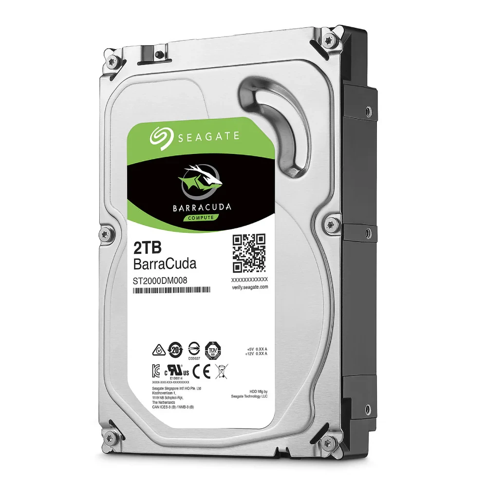 Seagate BarraCuda 2TB 3.5" Internal Hard Drive – SATA HDD for Desktop PC Storage