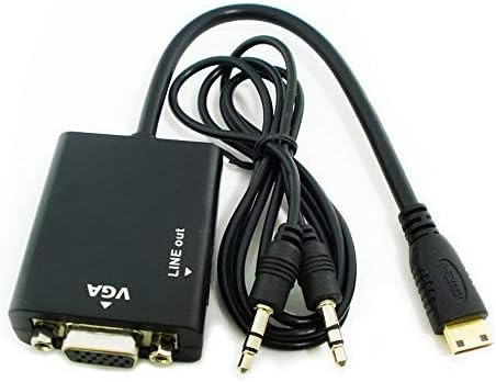 Mini HDMI (M) to VGA (F) Adapter (20 cm)