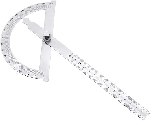 180° Protractor & Ruler 150mm – Angle Measurement Tool