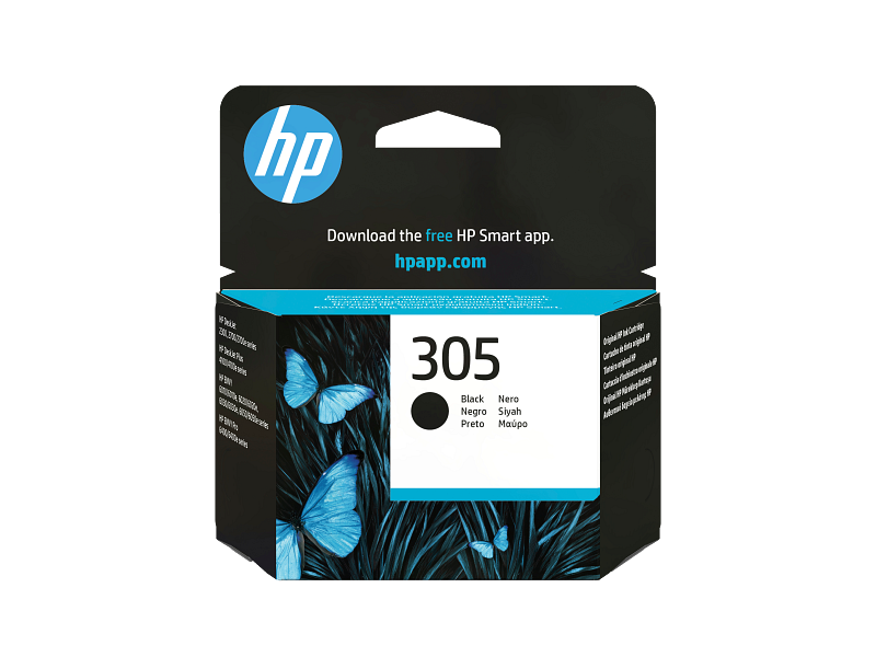 HP 305 Black Original Ink Cartridge (3YM61AE) – High Quality