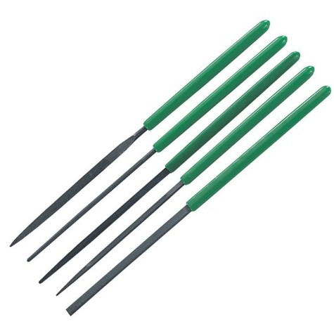 Pro’sKit 8PK-605A 5-Piece Precision Needle File Set – Mini Hand Files for Metal, Wood, Jewelry, and Model Crafting