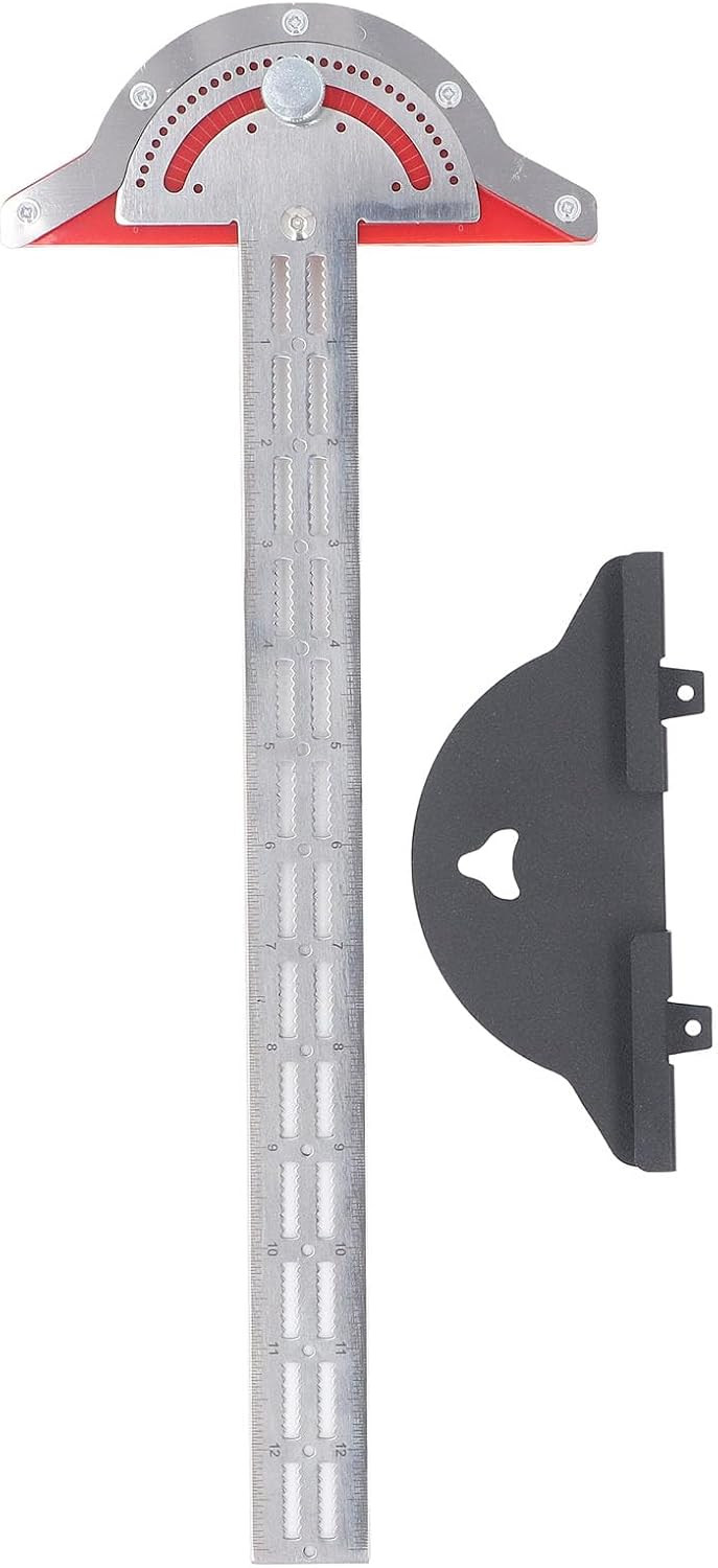 15-Inch Stainless Steel Edge Ruler & Protractor – Precision Angle Measurement Tool