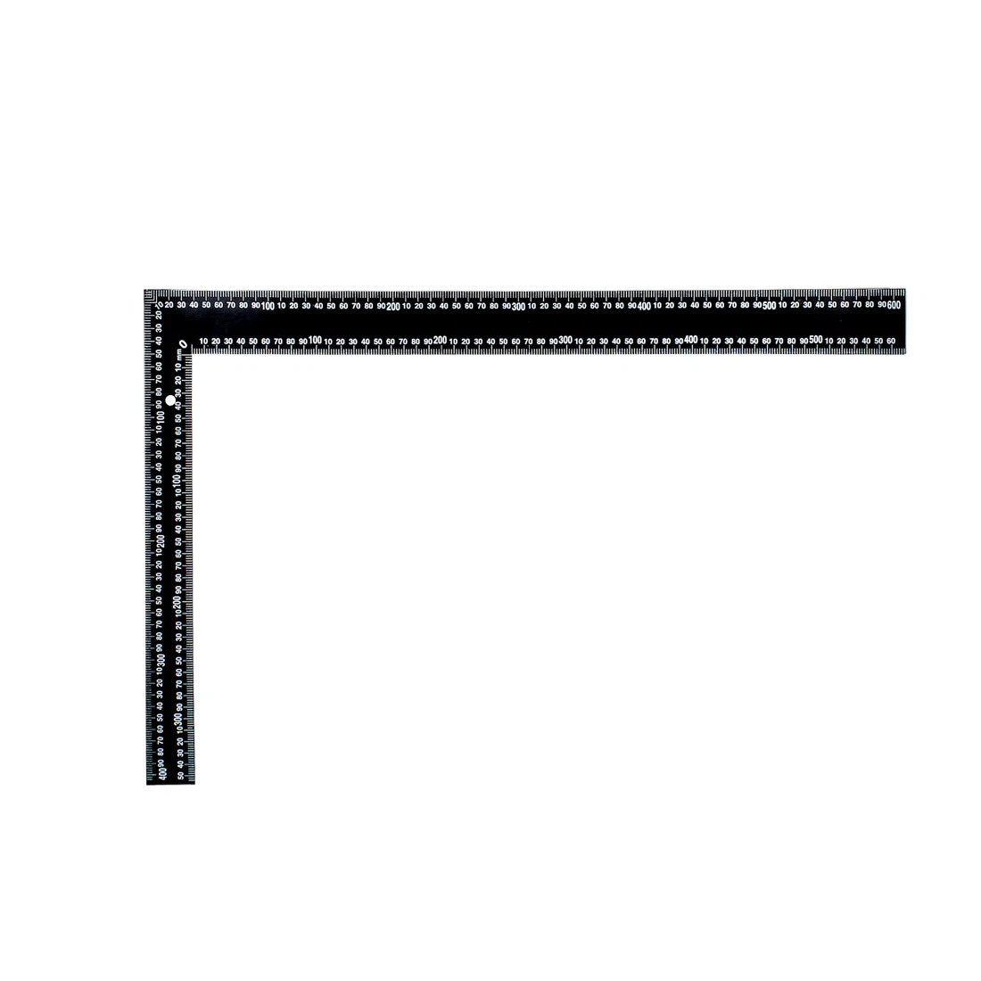 Black Angle Ruler 400 × 600mm – Large L-Shaped 90° Measuring & Marking Square for Woodworking, Construction & DIY