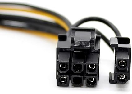 15-Pin SATA Male to 8-Pin (6+2) PCI-E Female power cable