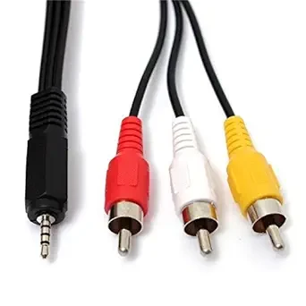 2.5 mm M → 3 RCA cable
