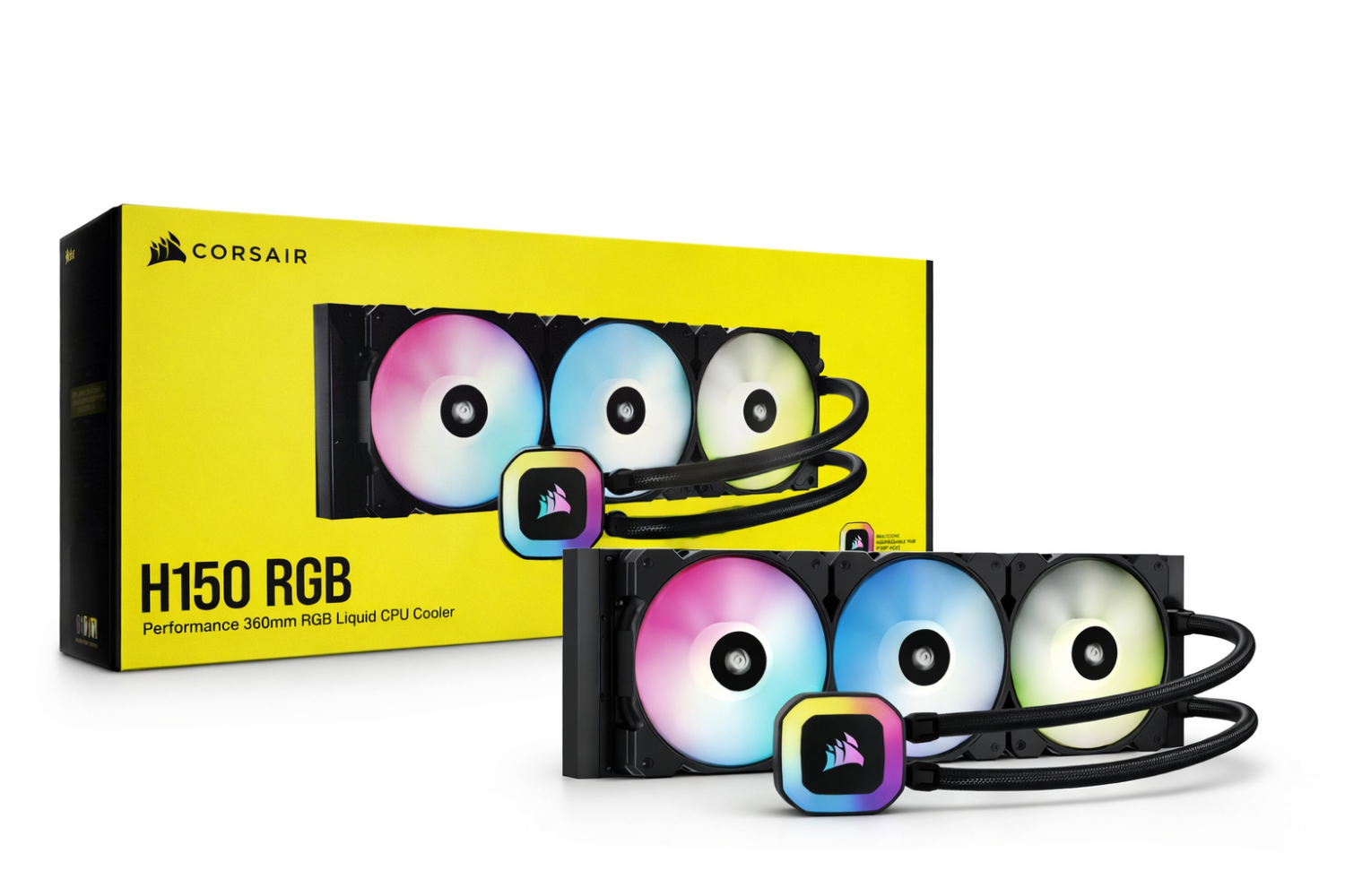Corsair H150 RGB 360mm Liquid CPU Cooler – High-Performance AIO Cooling for Gaming & PC