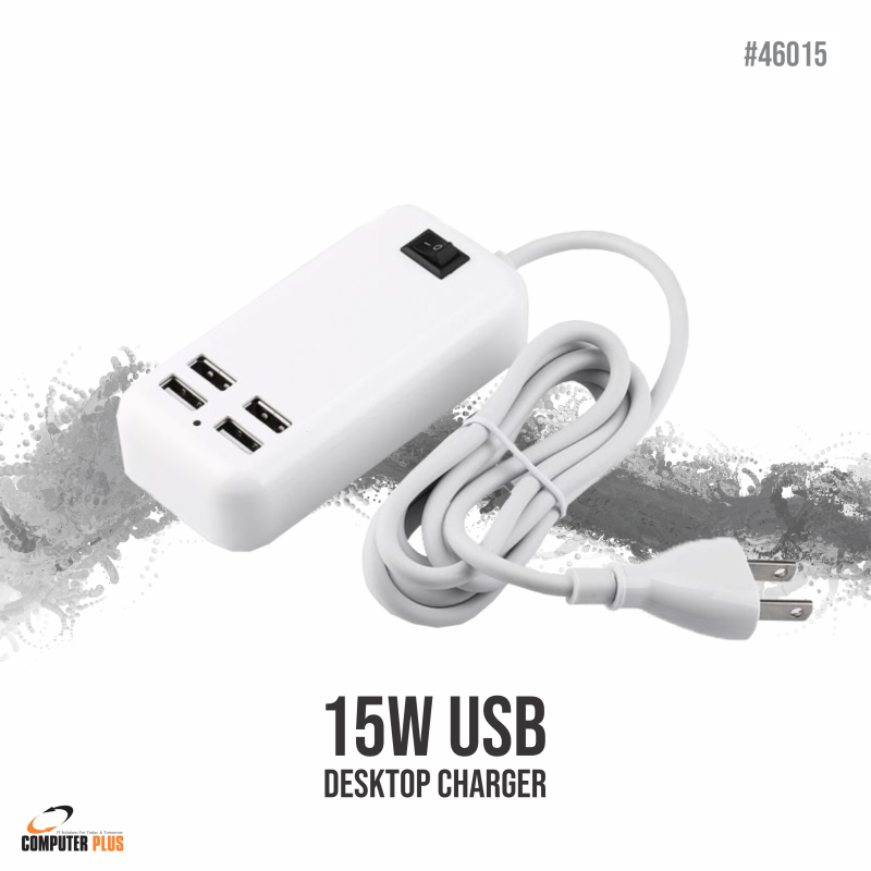 15W 4-Port USB Desktop Charger