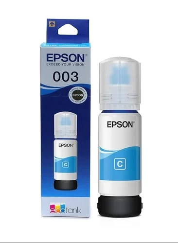 Epson 003 Cyan Ink Bottle 65ml – Original EcoTank Printer Ink