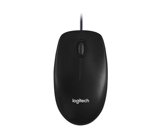 Logitech M100R USB Wired Optical Mouse – 1000 DPI, Ambidextrous Design, Plug & Play Corded Mouse for Office & Home Use