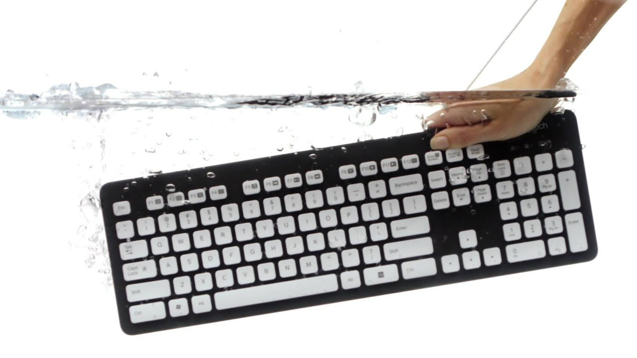 Logitech K310 Washable Keyboard – Waterproof USB Wired Keyboard for PC, Laptop, Office, Home & Gaming Use
