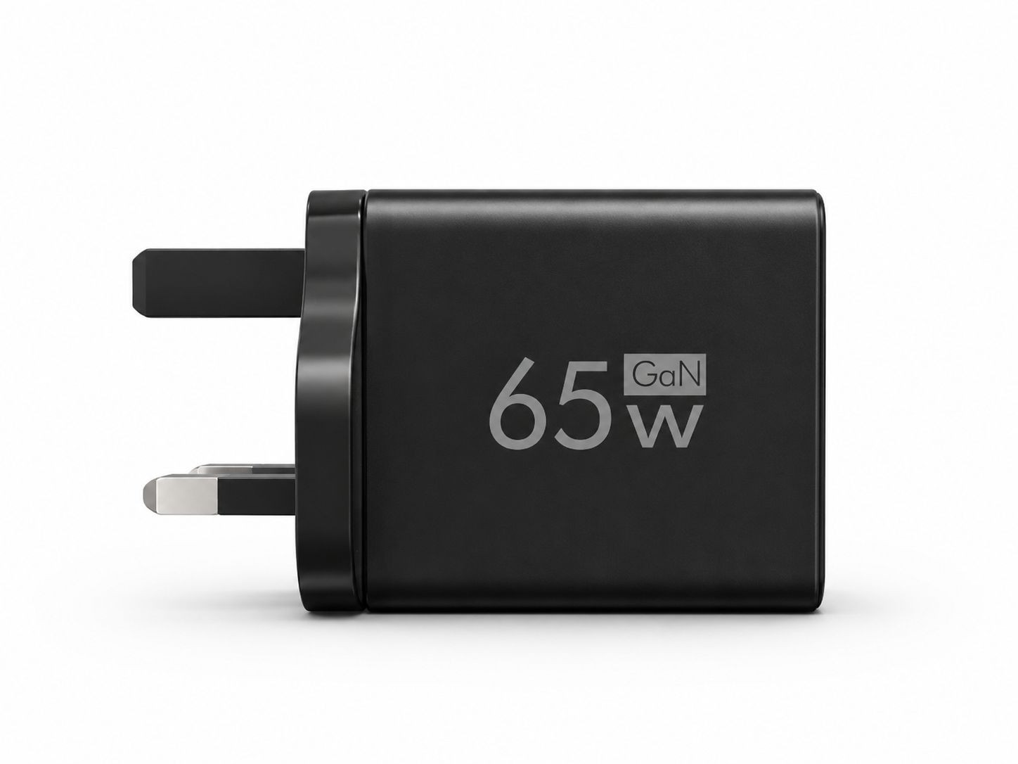 65W 3-Port GaN Wall Charger - USB-C & Dual USB-A Fast Charging Adapter (UK Plug)