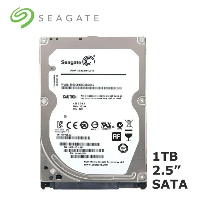 Seagate 1TB 2.5" SATA Hard Drive (HDD)