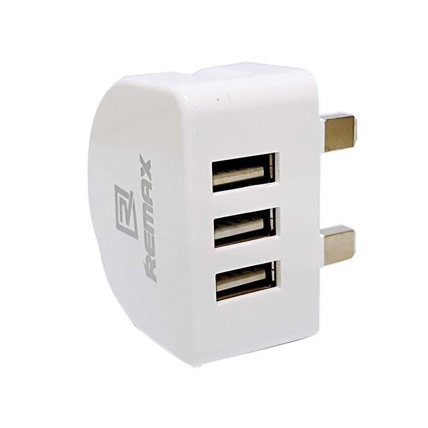 Remax 3.1A Triple‑USB Charger – 3‑Port Fast Wall Adapter
