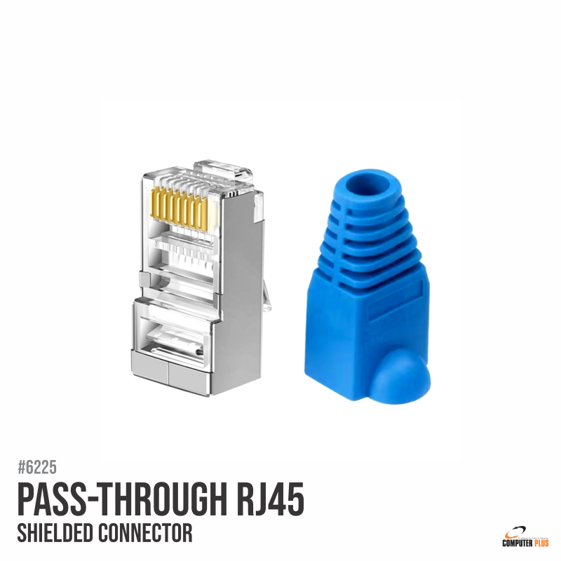 Pass-Through Shielded RJ45 Connector