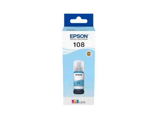 Epson 108 Light Cyan Original EcoTank Ink Bottle