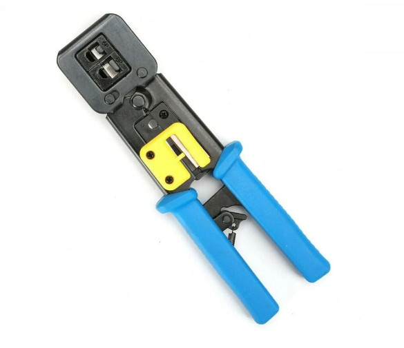 Holesxin RJ45 & RG12 Multi-Function Crimping Tool – Ethernet & Coax Cable Cutter, Stripper, and Connector Crimper