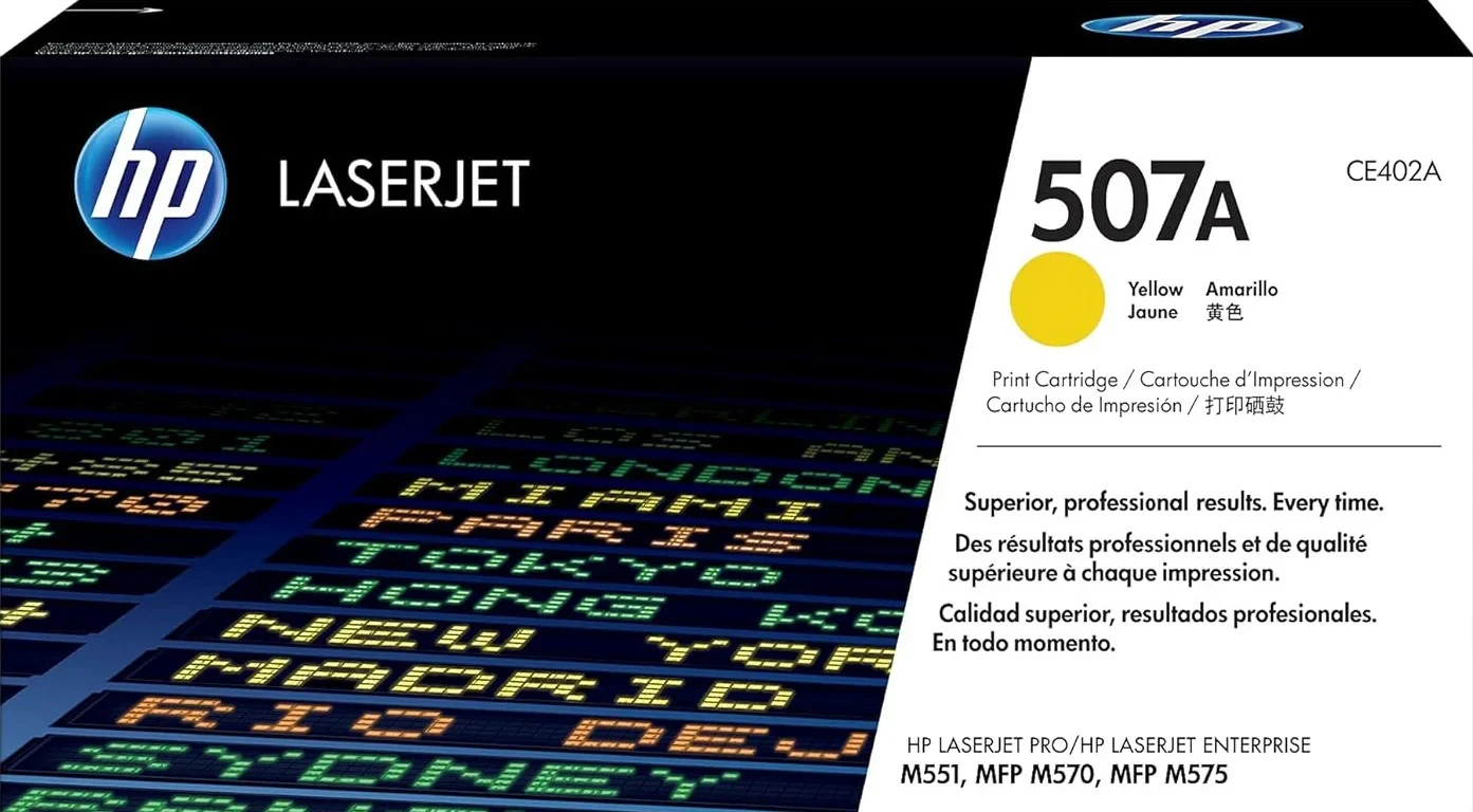 HP 507A Yellow LaserJet Toner Cartridge