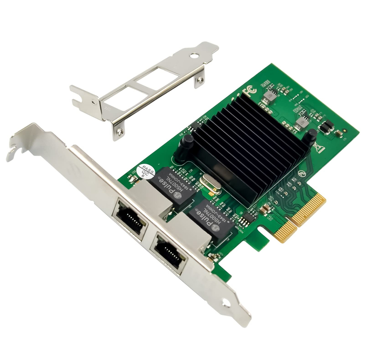 Dual Port Gigabit 1000Mbps PCI-E Network Card – 2× RJ45 LAN Adapter for Desktop & Server