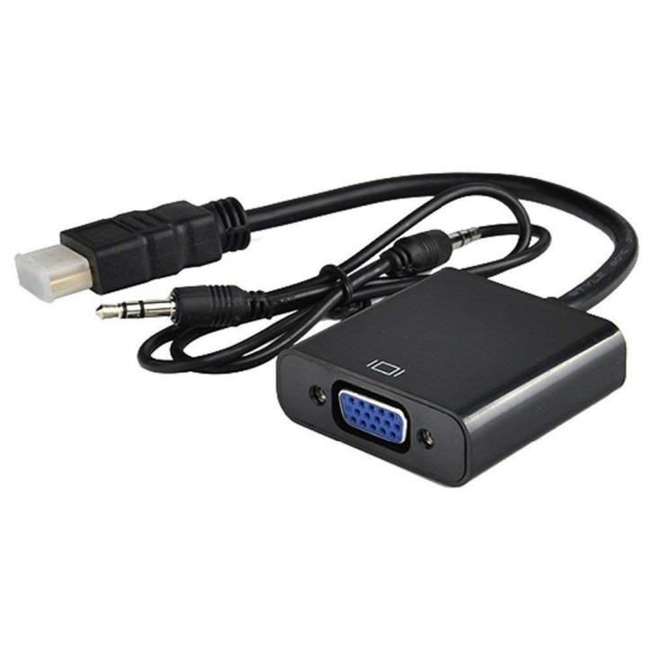 HDMI Male to VGA Female Converter with Audio Cable