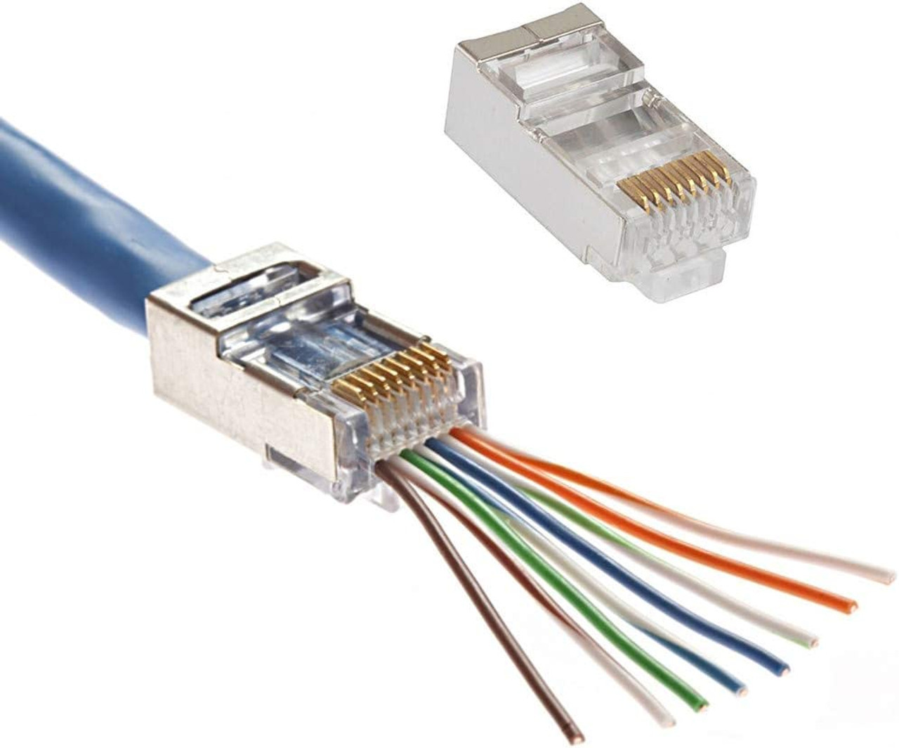 Pass-Through Shielded RJ45 Connector