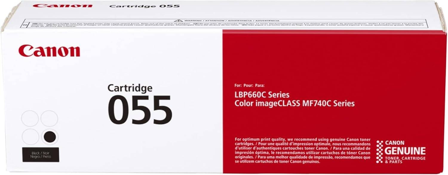 Canon Genuine 055 Black Toner Cartridge for imageCLASS MF740C & LBP660C Series