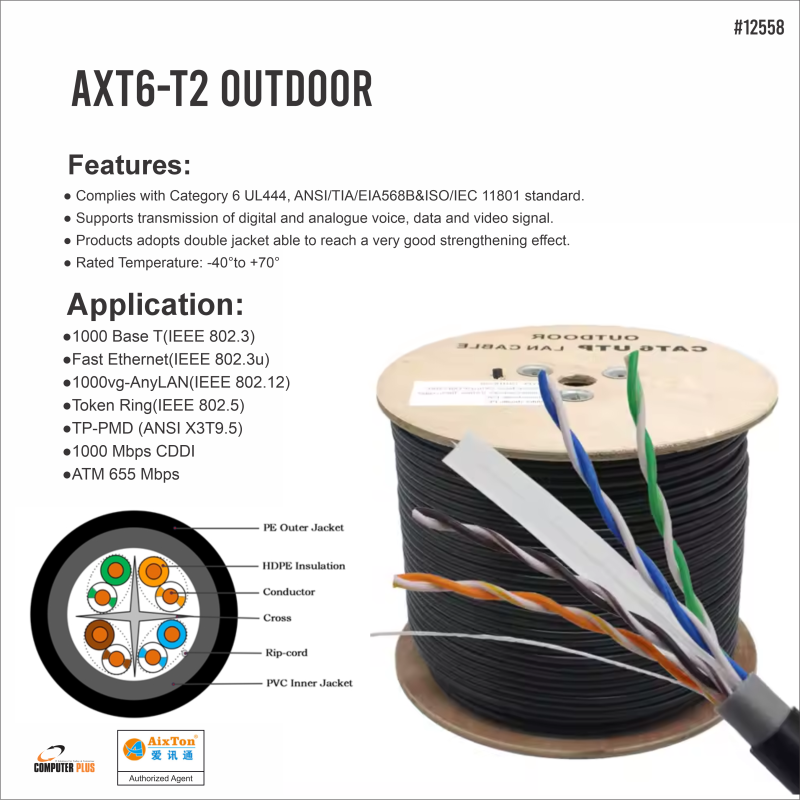 Cat6 305 Meters UTP Indoor/Outdoor Cable