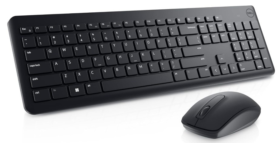 Dell KM3322W Wireless Keyboard & Mouse Combo – 2.4GHz USB Nano Receiver, Full-Size Keyboard & Optical Mouse for Office Work, Home Use, Business & Everyday Computing