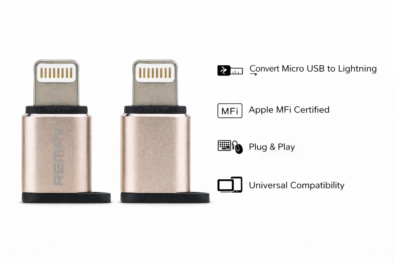 Remax Micro USB to Lightning Adapter for iPhone