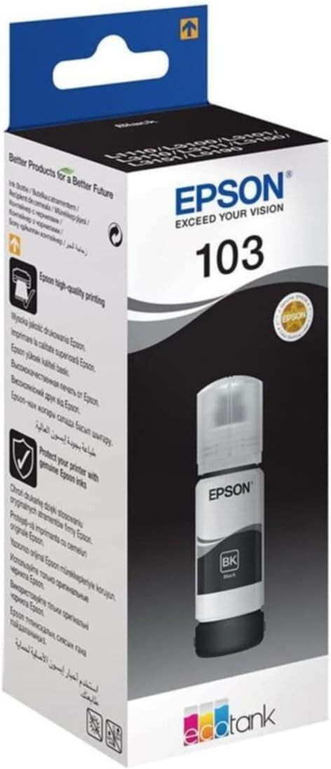 Epson 103  Black  Ecotank Ink Bottle 65ML Ink For Printer Refill